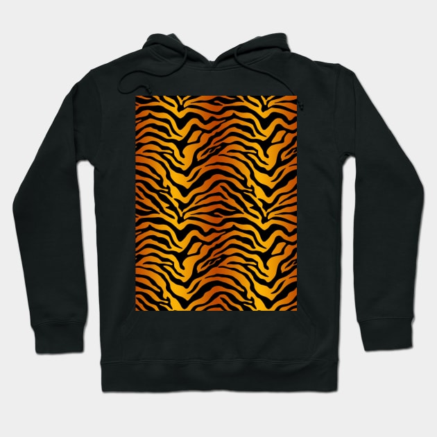 Tiger stripe print Hoodie by rlnielsen4